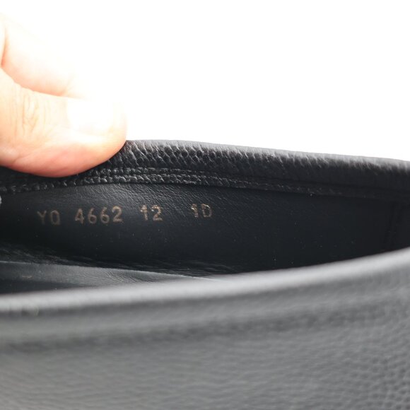 Salvatore Ferragamo Horse Bit Loafer Black Pebbled Leather Men's 12 D Slip On - Picture 3 of 10